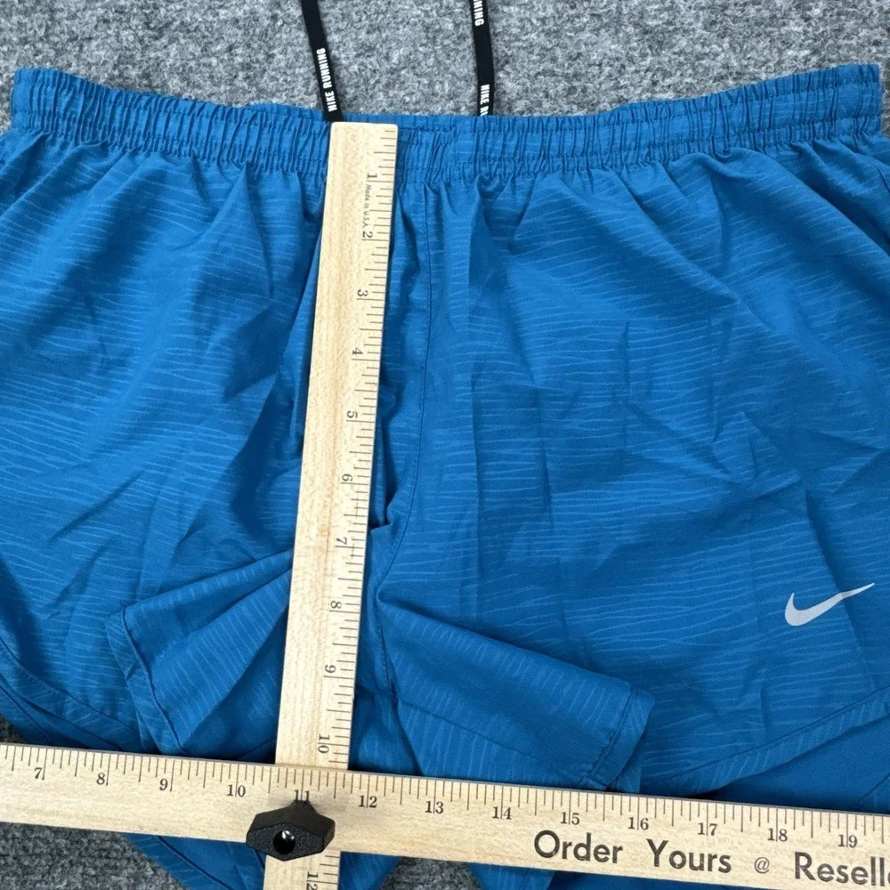 Nike Dri-FIT Running Shorts Womens Medium Blue‎ 4 Inch Lined Athletic 895116-457